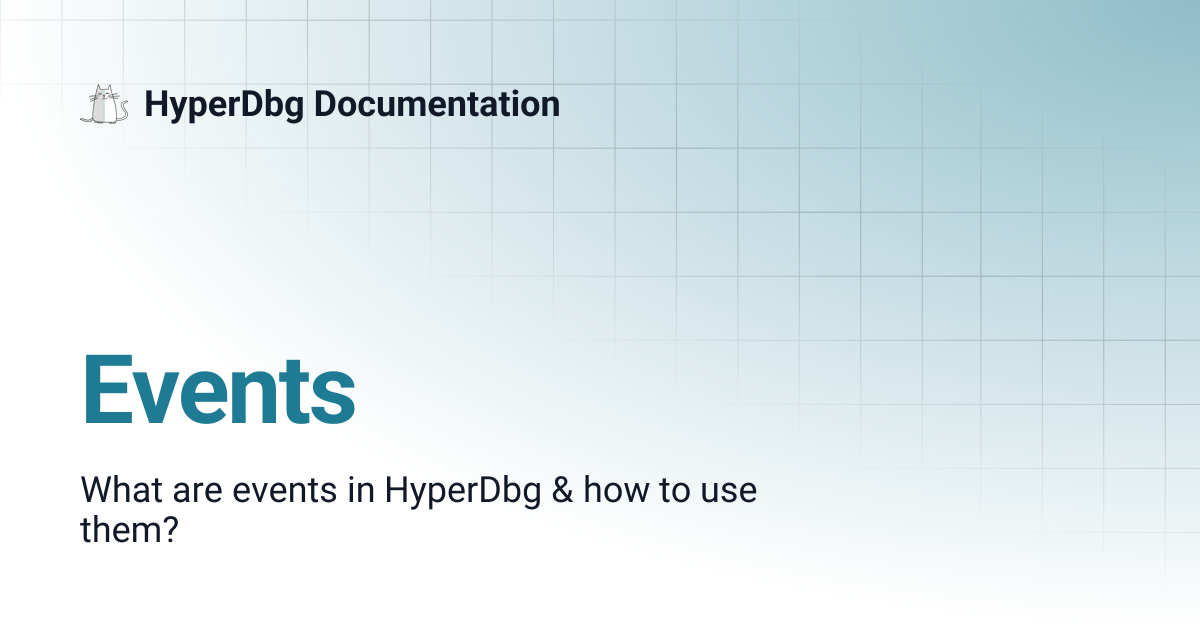 Events | HyperDbg Documentation