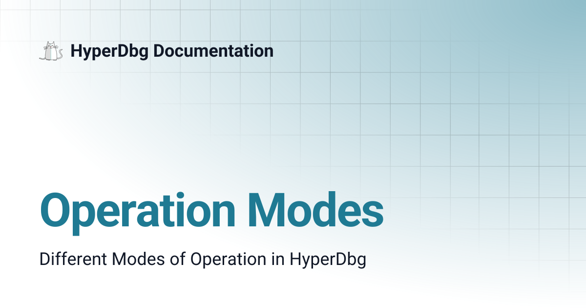 Operation Modes | HyperDbg Documentation