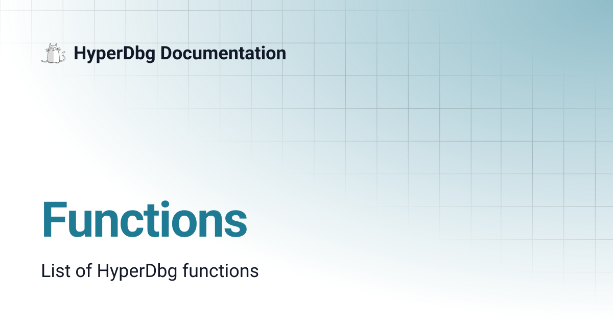 Functions | HyperDbg Documentation