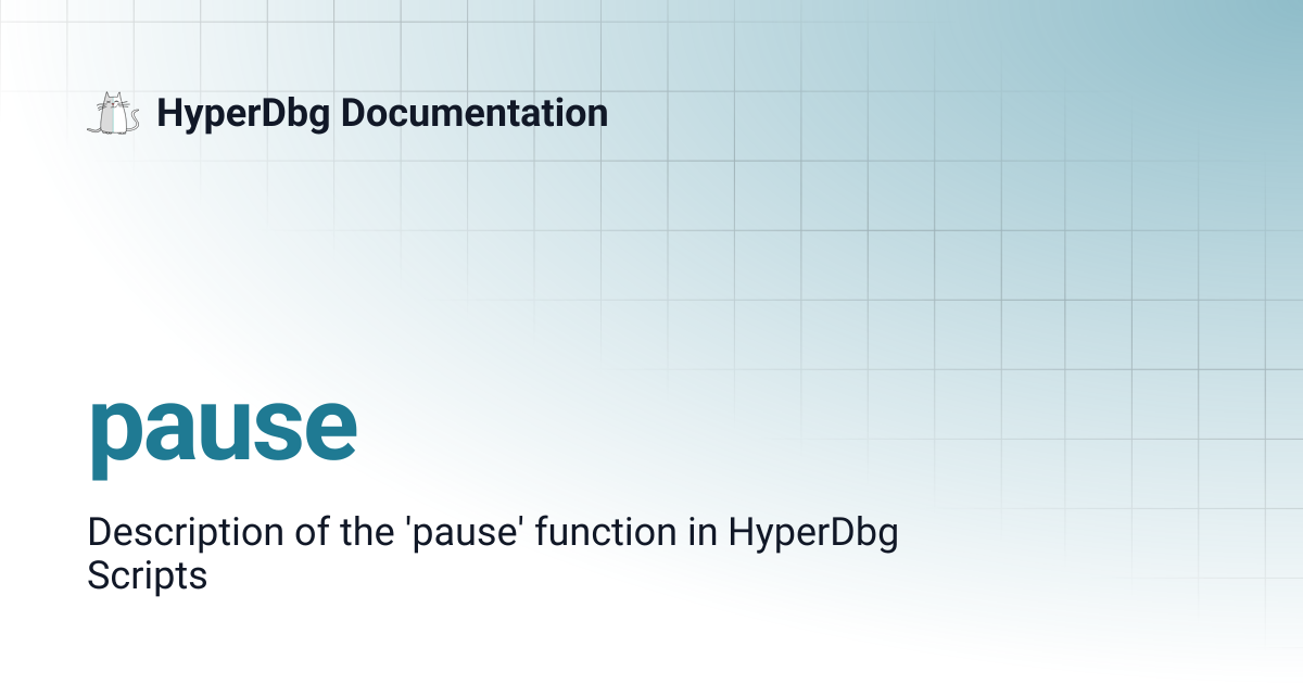 pause | HyperDbg Documentation