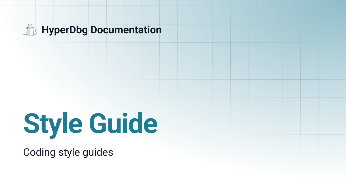 Style Guide | HyperDbg Documentation