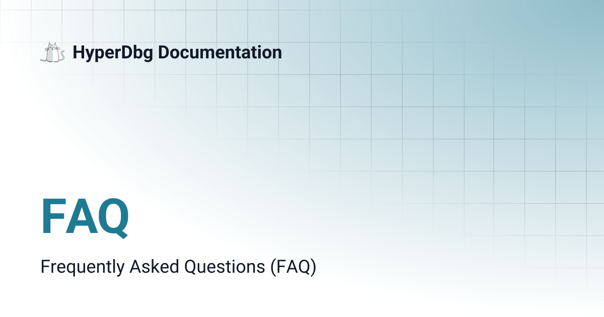 FAQ | HyperDbg Documentation