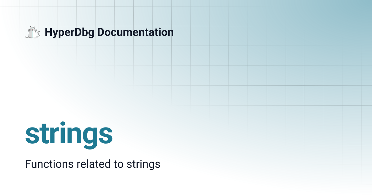 strings | HyperDbg Documentation