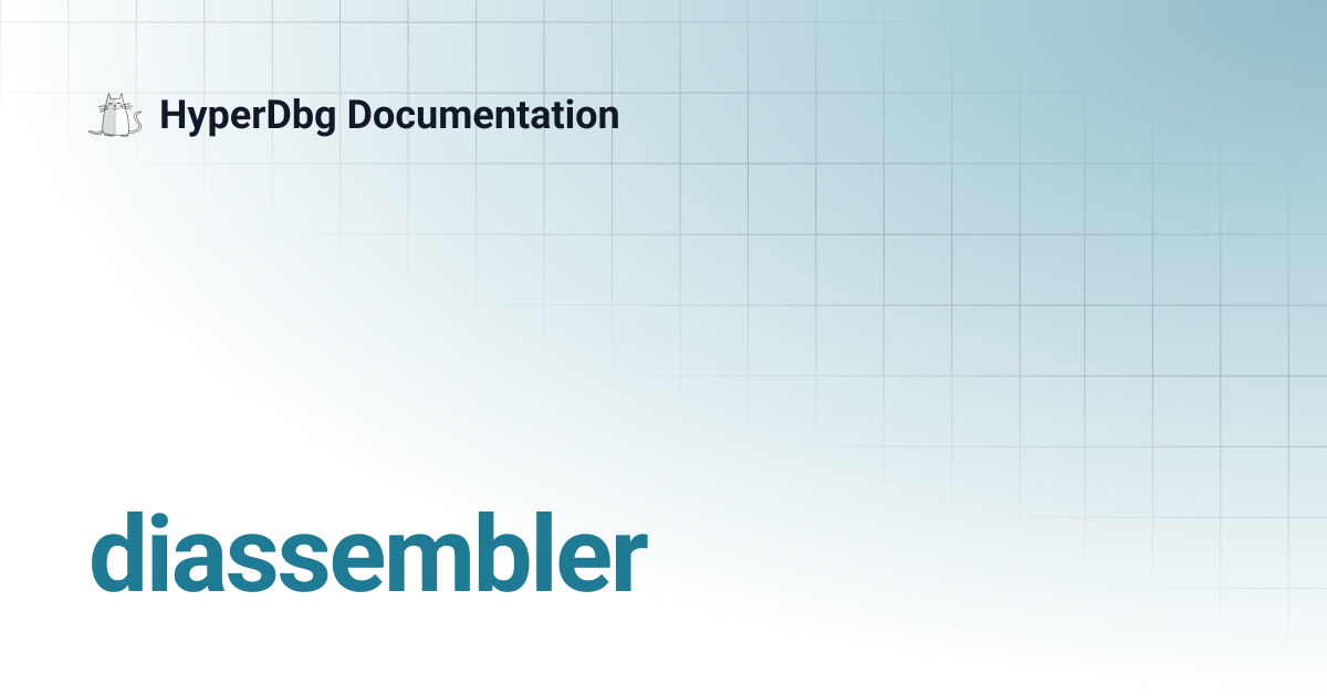 diassembler | HyperDbg Documentation